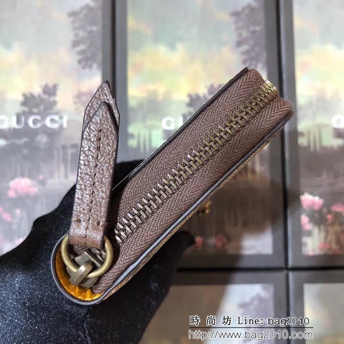 GUCCI古馳 原單 虎頭五金燙泊LOGO 單拉鏈男士長皮夾 473953 小虎頭PVC WTG2045